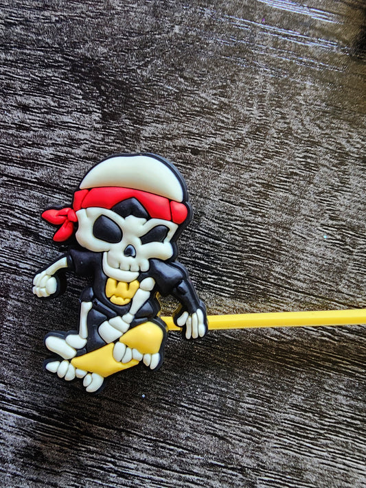 Skeleton Straw Topper