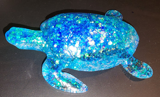 Blue Resin Turtle